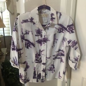 Purple/White Jacket with sleeveless Purple tank💜